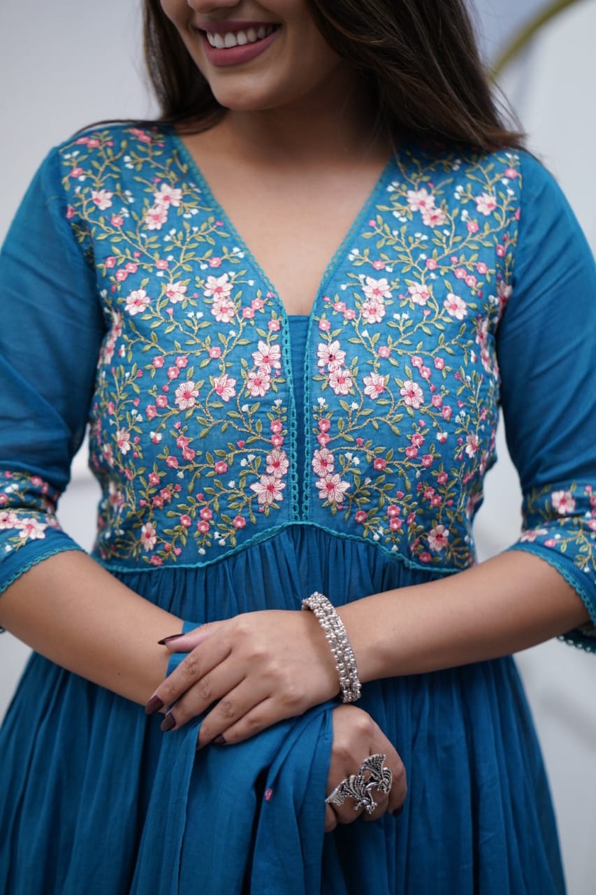 Beautiful embroidery and sequence work Set For Women