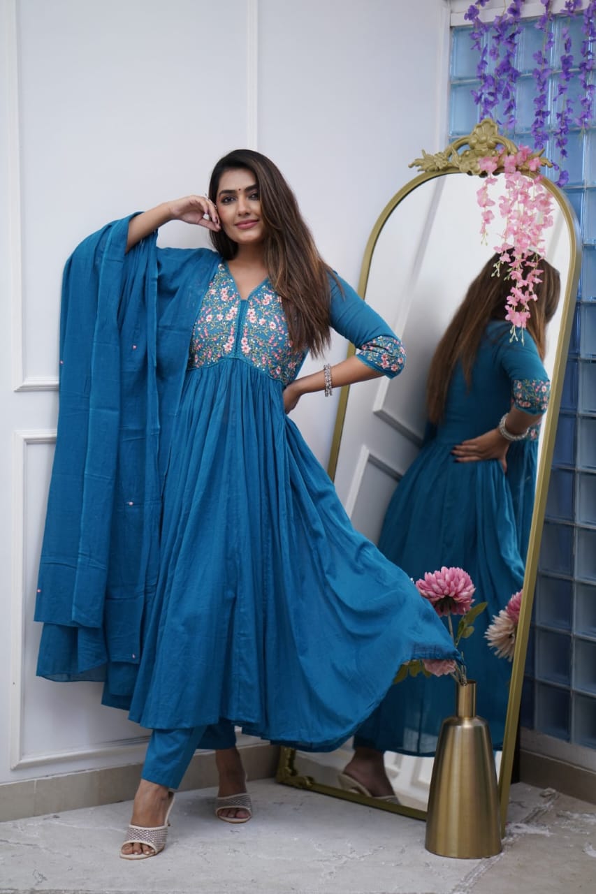 Beautiful embroidery and sequence work Set For Women