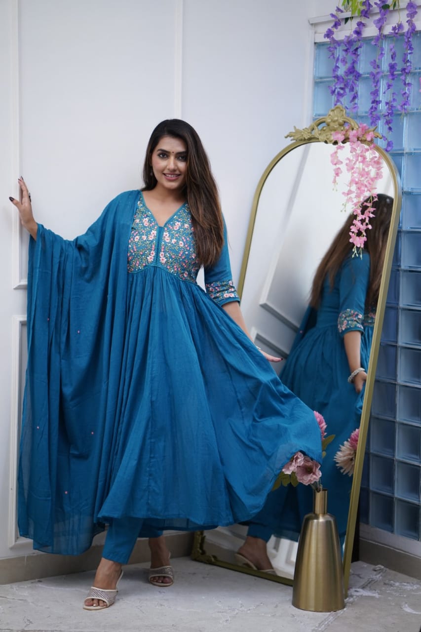 Beautiful embroidery and sequence work Set For Women