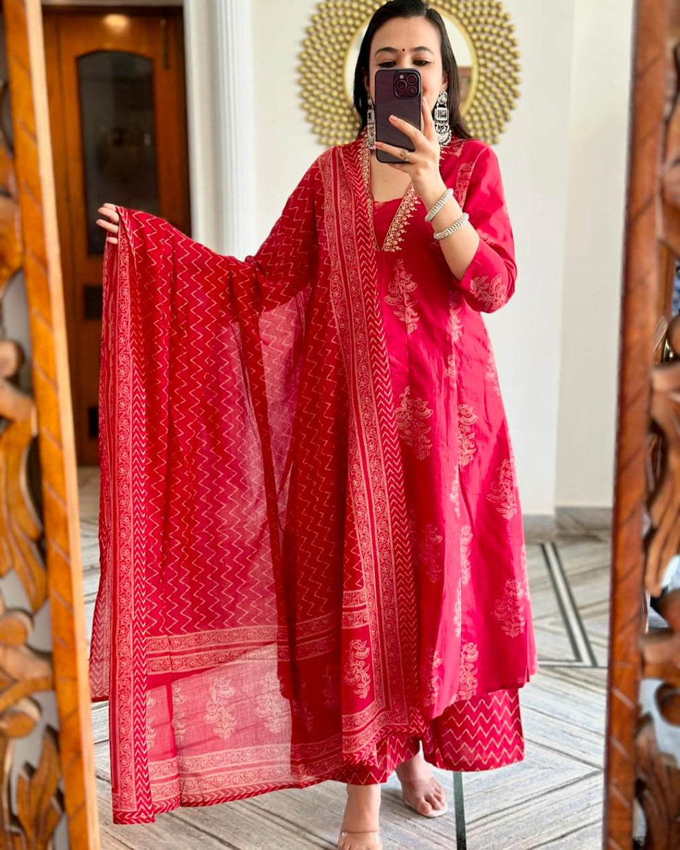 Ethnic Stylish kurta Pant set with dupatta set