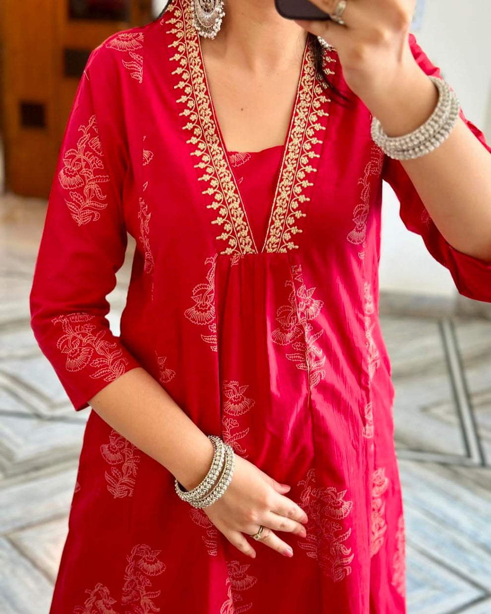 Ethnic Stylish kurta Pant set with dupatta set